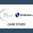 Logos of SVK & Associates and Embrace.ai with CASE STUDY subtitle